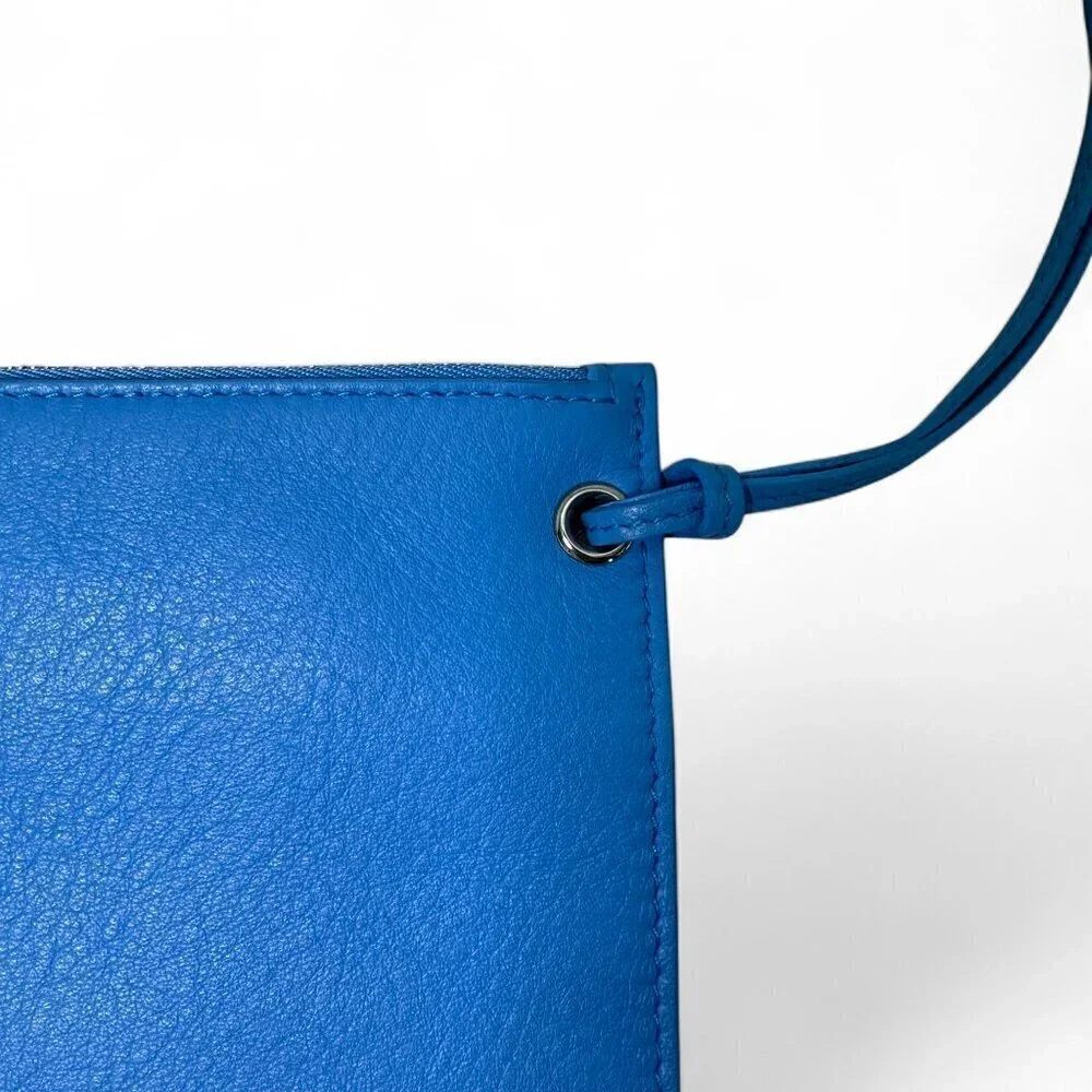 Balenciaga Blue Leather Wristlet - NWOT